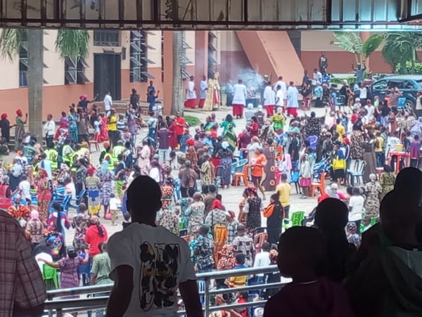 Religious gathering at TOTUS TUUS church in Onitsha