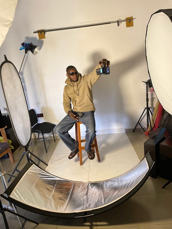Portrait studio session underway in Durumi, Nigeria