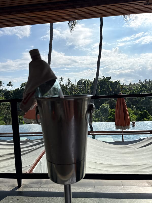 Morning hospitality scenes documented at Ubud establishment