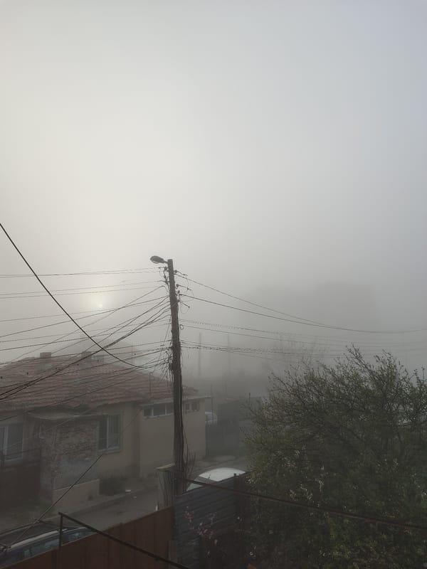 Foggy morning conditions observed in Burgas, Bulgaria