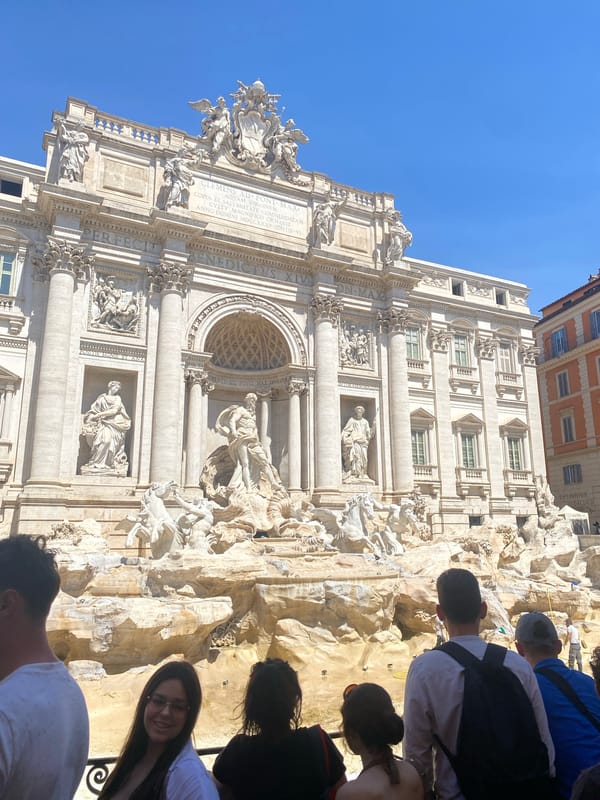 Trevi Fountain captured in daytime scene in Rome