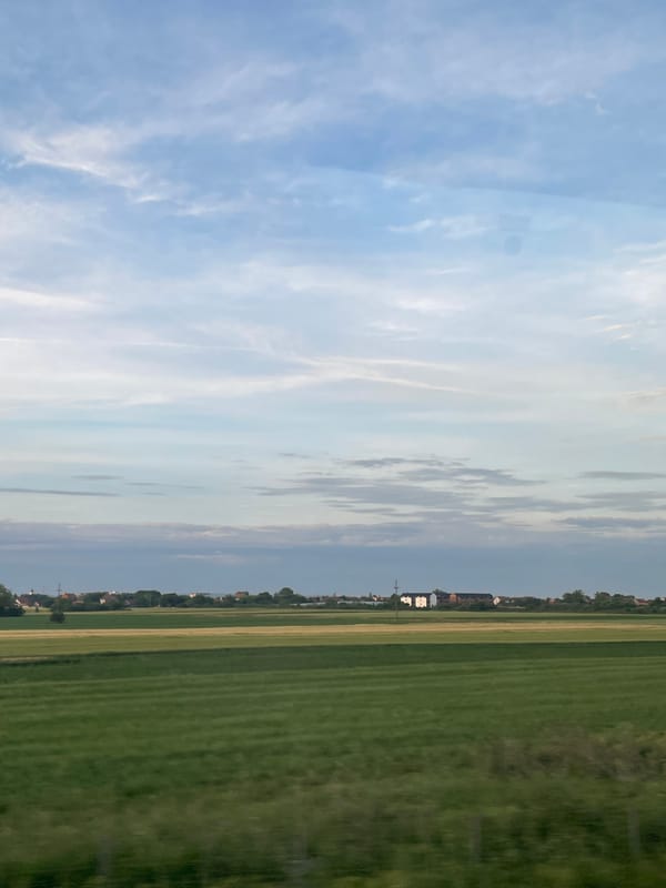 Early morning highway travel captured in Surcin, Serbia