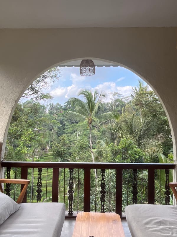 Morning tropical vista captured from Tegallalang balcony