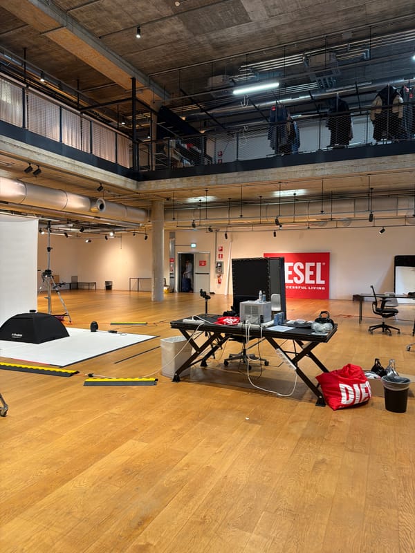 Large studio or warehouse space documented in Mirabella, Italy