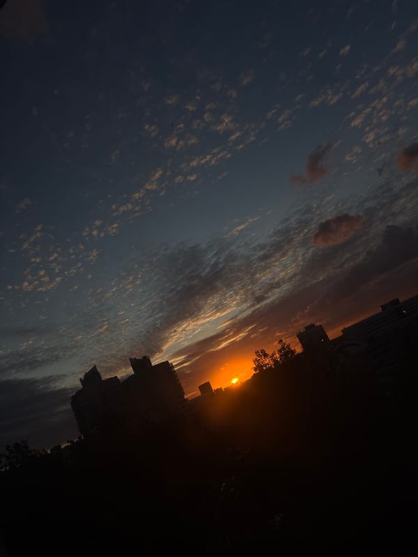 Dramatic sunset photographed over Minsk skyline Tuesday evening