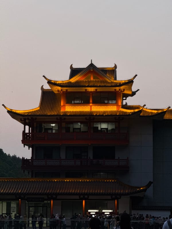Traditional pagoda photographed in Zhangjiajie, China