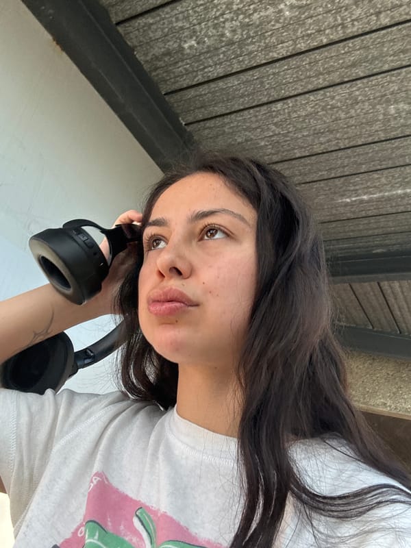 Woman with headphones spotted in Como, Australia