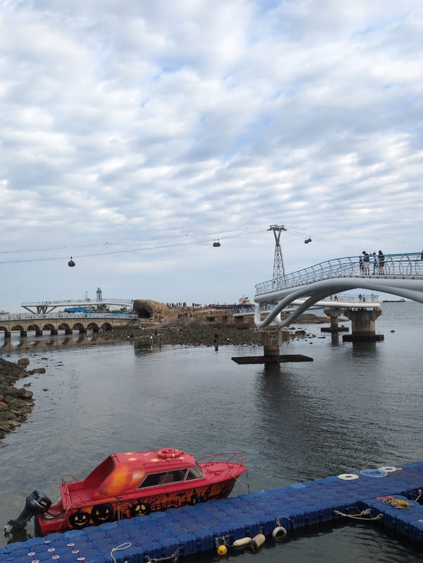 Morning activity observed at Busan beaches and Songdo Skywalk