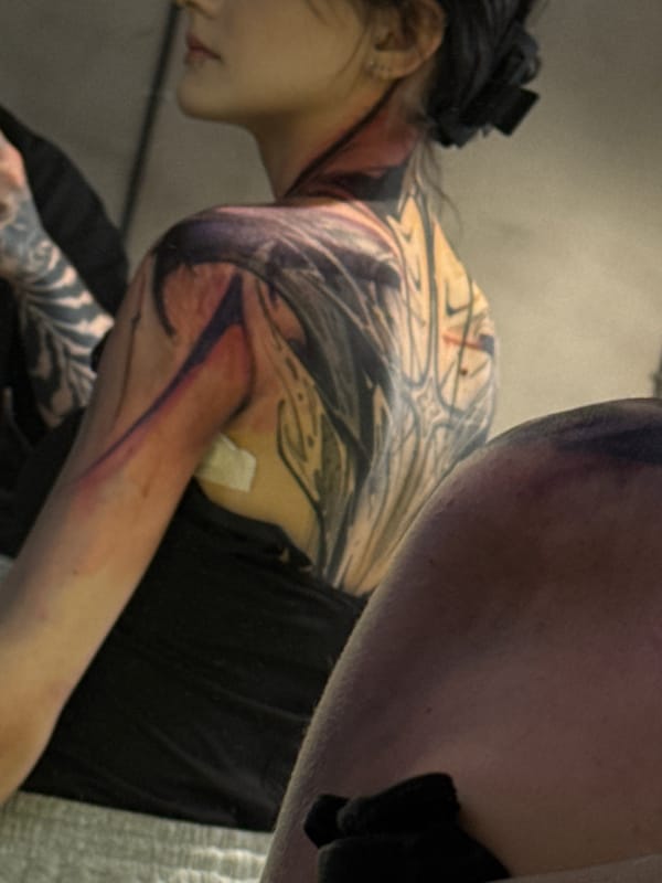 Bandaged woman observed indoors in Moscow