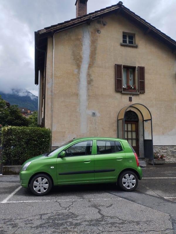 Quiet Tuesday captured in Swiss mountain village of Biasca