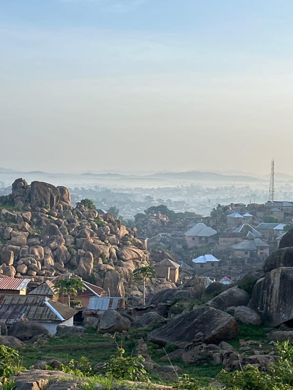 Dawn photography documents Jos Nigeria's rocky plateau settlements
