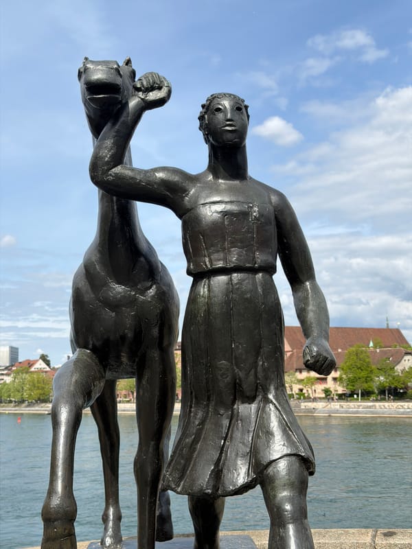 Basel street scenes and architecture documented in midday walkabout