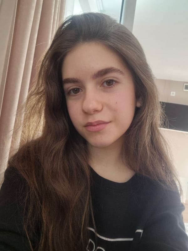 Woman takes selfies in black 'LOVE' shirt in Pavlikeni