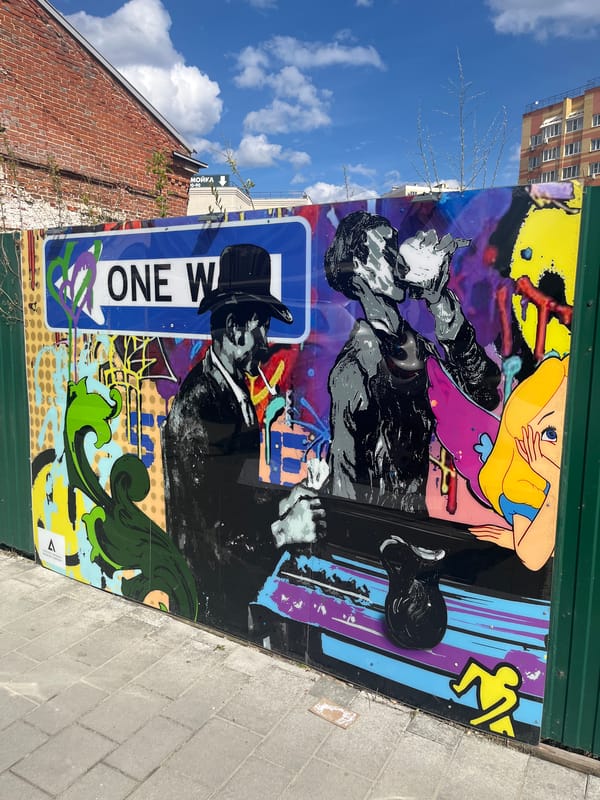 Street art documentation captured in Ulyanovsk, Russia