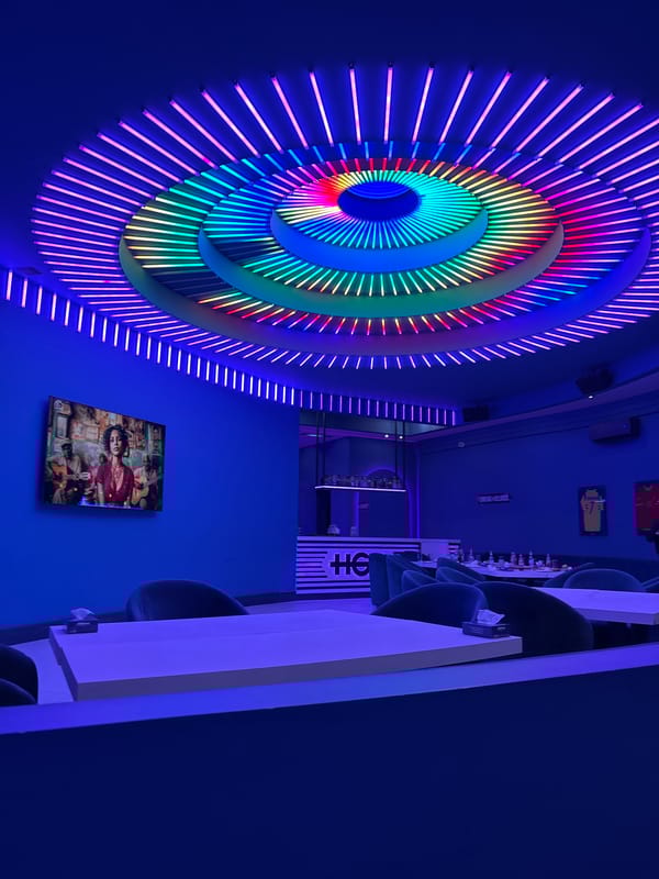 Modern restaurant scene captured in Yerevan, Armenia