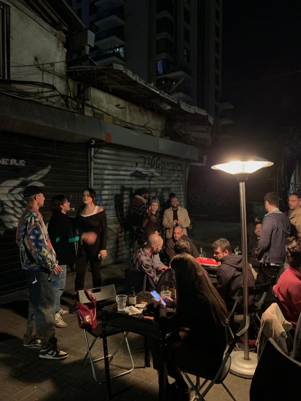 Tel Aviv nightlife bustles with outdoor dining, street gatherings