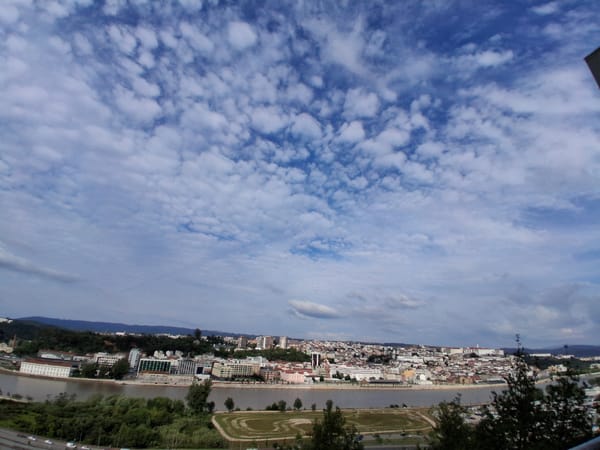 Panoramic views of Coimbra captured from elevated positions