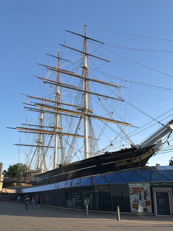 Visitor documents historic Cutty Sark ship in Greenwich