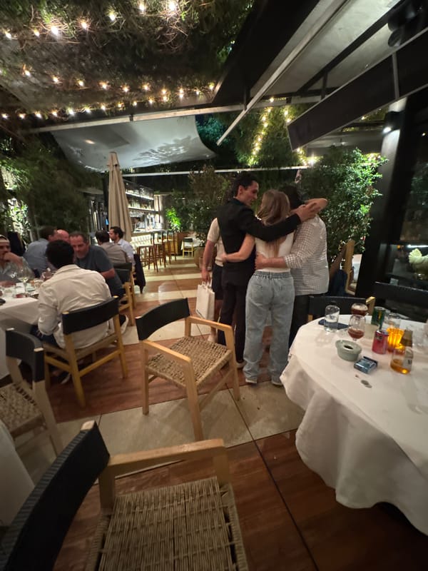 Nighttime dining scene captured at Mexico City restaurant