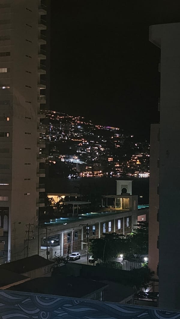 Late night moments captured across Acapulco hotel and cityscape