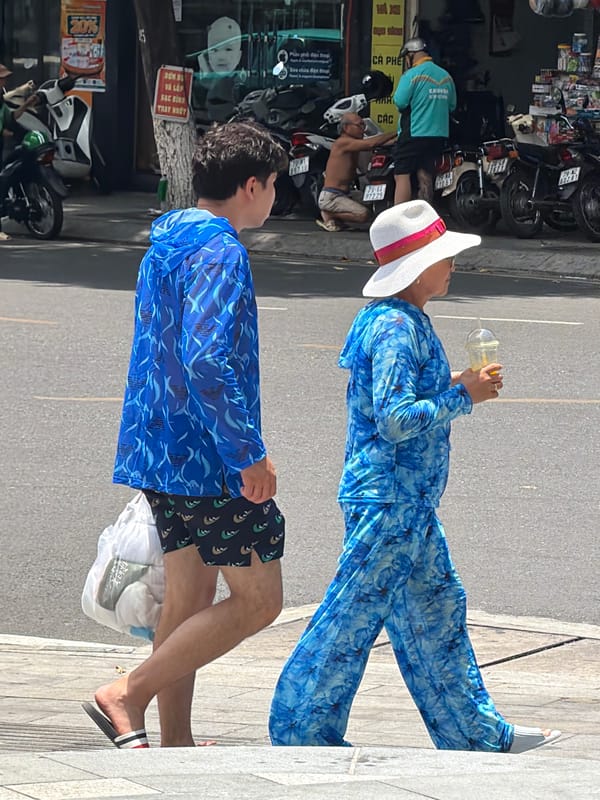 Morning street activity across central Nha Trang