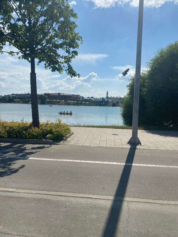 Afternoon stroll through central Kazan waterfront and streets