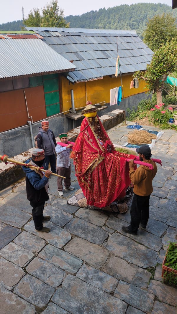Village life documented in Haini, India during morning hours