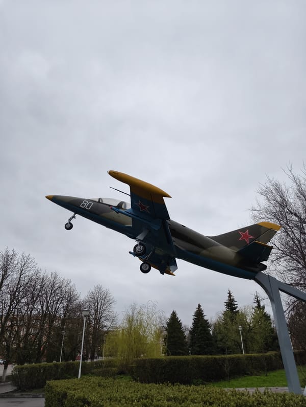Military aircraft monument spotted in Balashov park display