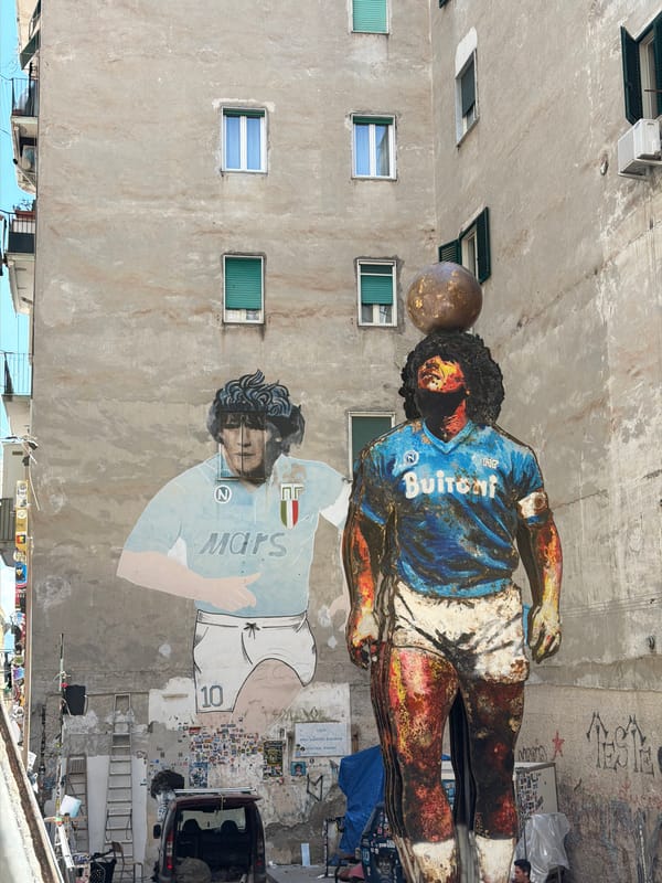 Maradona murals, Pulcinella puppet spotted on Naples streets