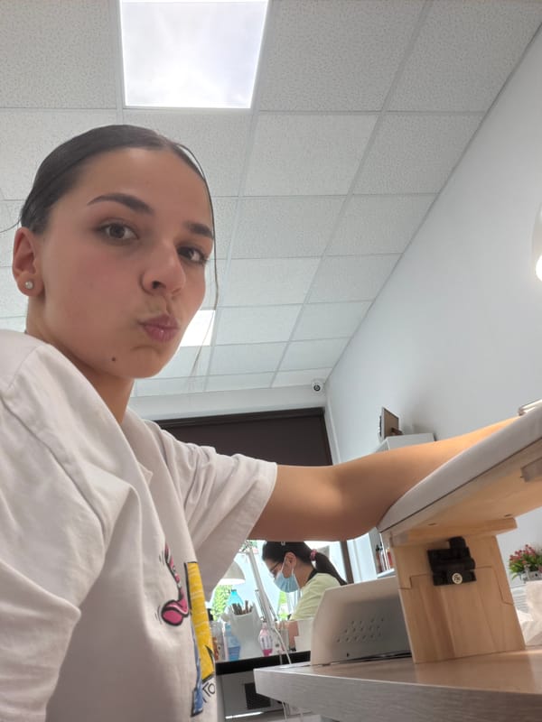 Nail salon appointment captured in Gabrovo, Bulgaria