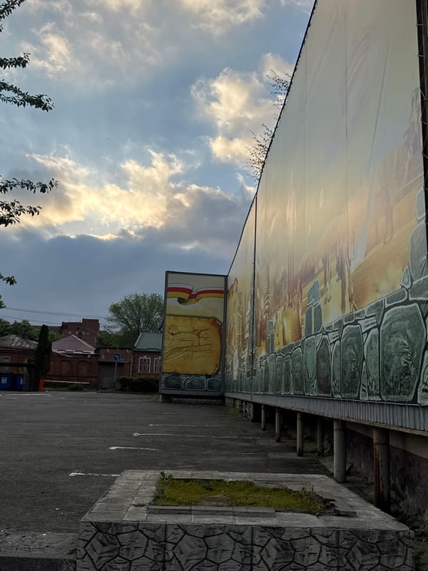 Public art and infrastructure documented in Georgian towns