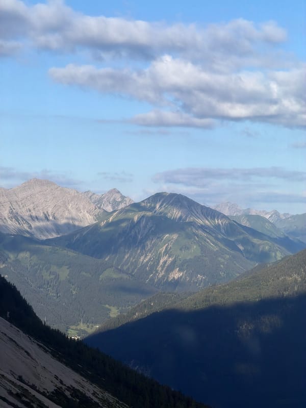 Rocky slopes and forested peaks outside Grainau, Bavaria