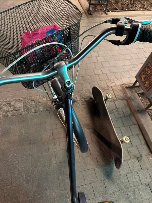Bicycle with shopping basket spotted on Moscow street
