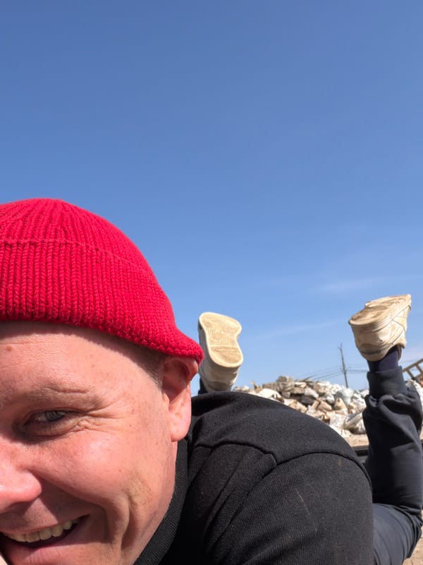 Person photographed from low angle in reclined position in Chaikovsky