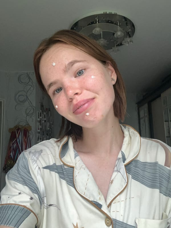 Bathroom skincare routine, step by step, Chaikovsky morning