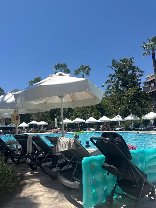 Lazy resort morning at a Manavgat pool complex