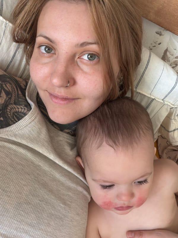 Mother and baby share quiet moment in Chaikovsky