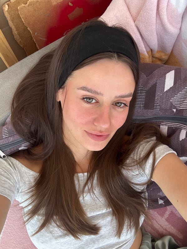 Woman takes late-night selfies in Krasnoyarsk, Russia