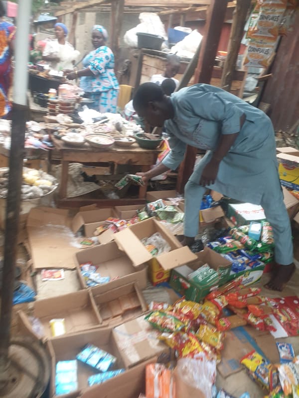 Nigerian market scenes captured across two towns Monday afternoon