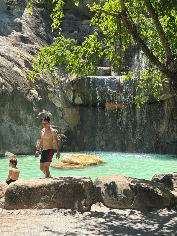Water park busy with visitors in Nha Trang Vietnam
