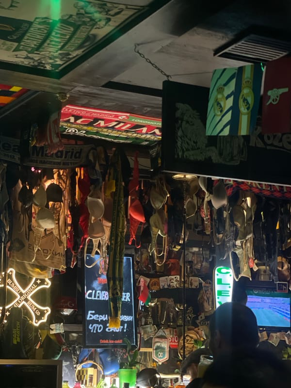 Cold drinks and quirky décor at a Minsk bar