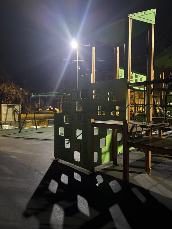 Evening scenes from Dmitrov capture playground, meal, beauty products