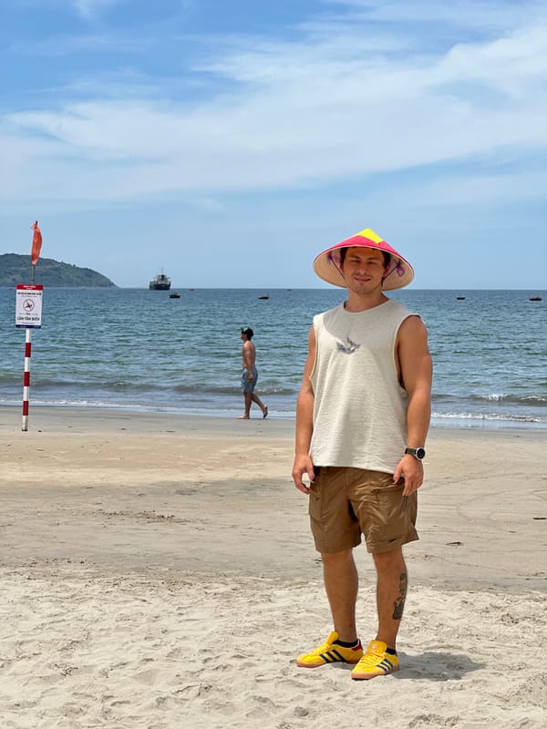 Strolling My Khe Beach on a quiet Da Nang morning