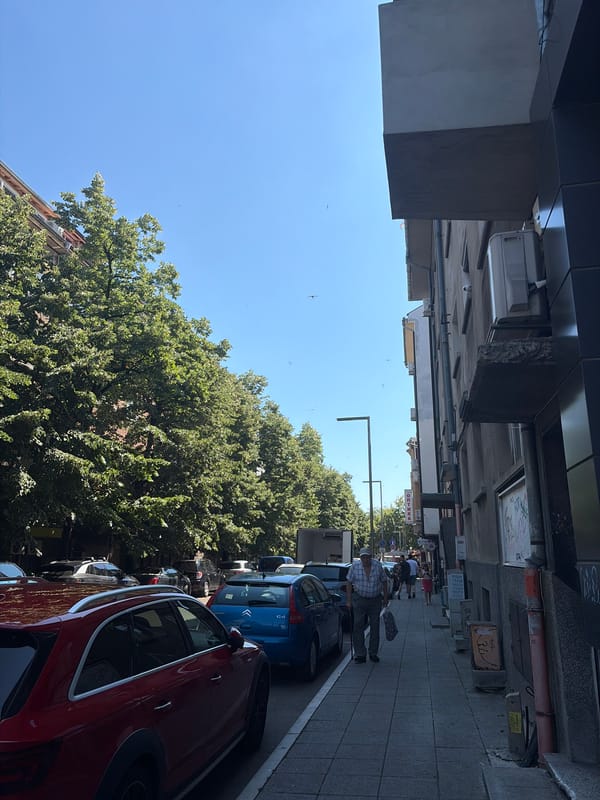 Morning around Burgas — café stop, civic square, and street scenes