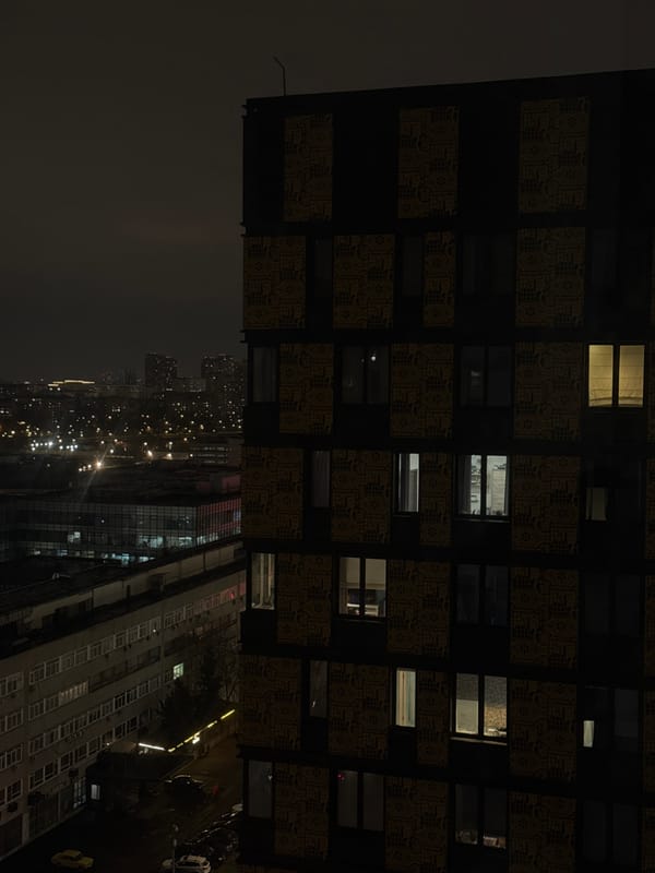 Night view captured from high vantage point in Moscow