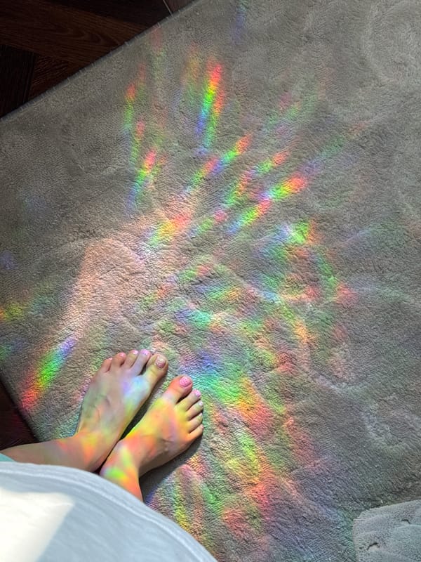 Lazy afternoon captured in rainbow-lit Sochi apartment moments