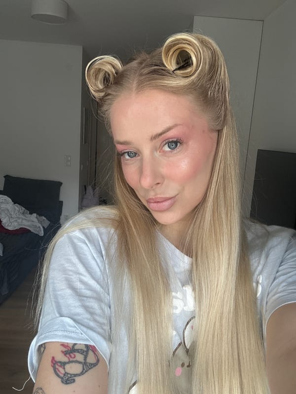 Morning selfie session captured in Krakow apartment