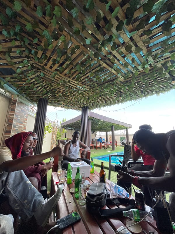 Casual poolside gathering documented in Abuja, Nigeria