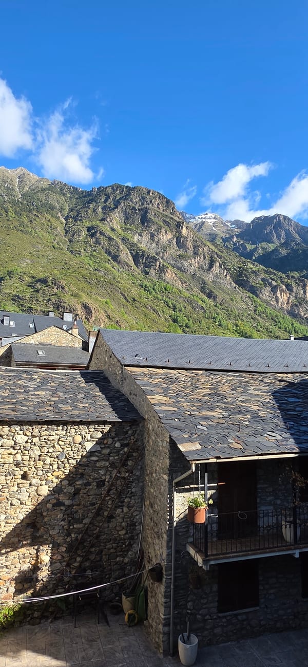 Morning scenes captured in Benasque mountain town, Spain