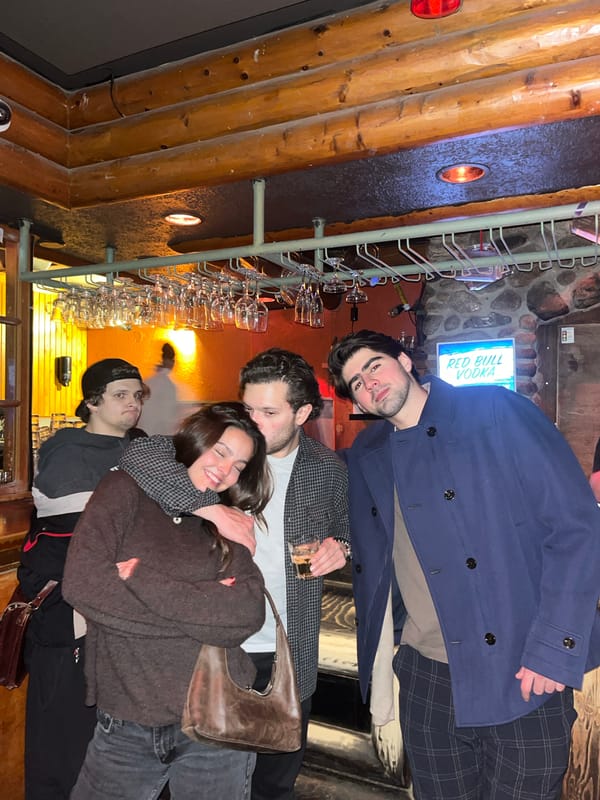 Bar scene with multiple drinks captured in Whistler